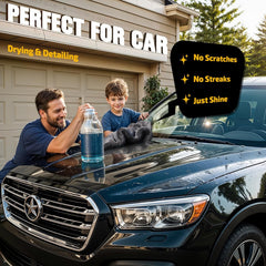 VNSPORT Car Drying Towels – Microfiber Towels for Cars (36" x 24"), Ultra-Absorbent, Streak-Free, Scratch-Free, No Water Spots, Double-Twist Pile & Edgeless Design